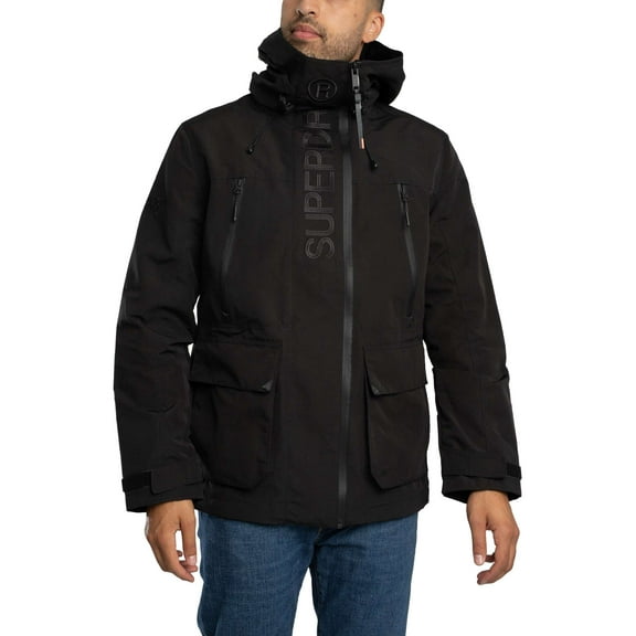 Superdry Ultimate EMB Windbreaker Jacket, Black