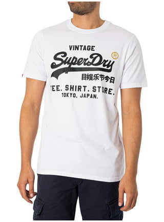 SUPERDRY Vintage Logo Embroidered Crew-Neck T-shirt For Men (Green, XXL)