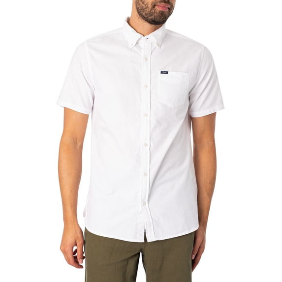Superdry Vintage Oxford Short Sleeved Shirt, White