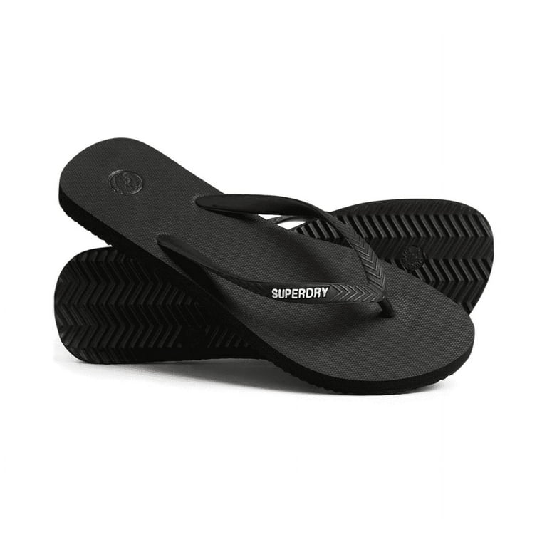 Superdry Women s Classic Vintage Flip Flops Black UK M Walmart