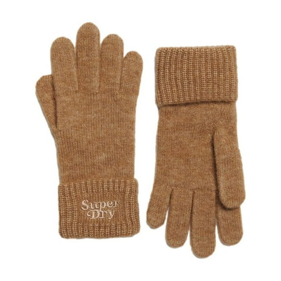 Superdry Women's Rib Knit Gloves - Toasted Coconut Brown