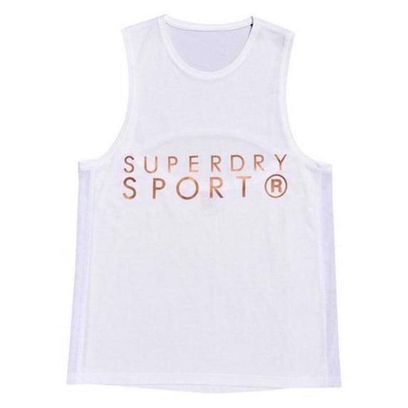Superdry Womens Active Studio Luxe Vest, White, 10