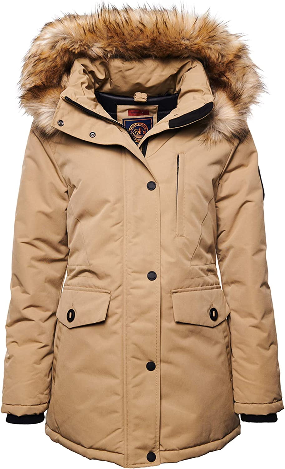 Tan parka best sale