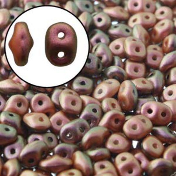 Superduo Duet Polychrome Carrot  Spice Superduo Beads DU0503849-29054-TB