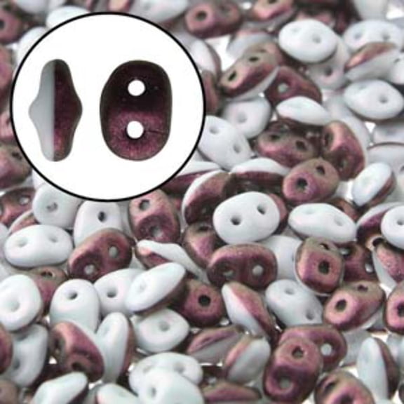 Superduo Duet Polychrome Plum Cream Superduo Beads DU0503849-29064-TB