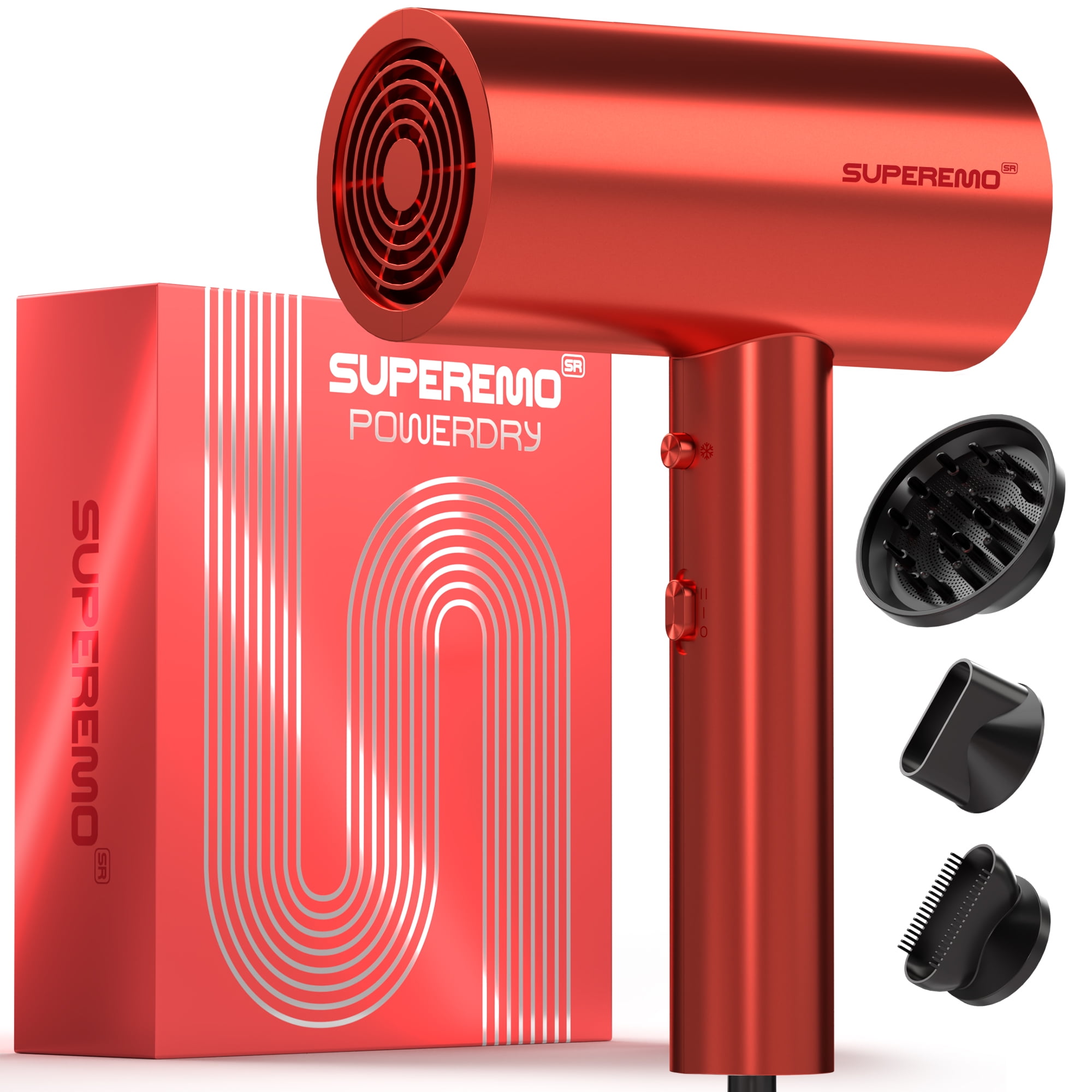 Superemo Hair Dryer 1800W Professional Fast Dry Hair Dryer (Coral Rose