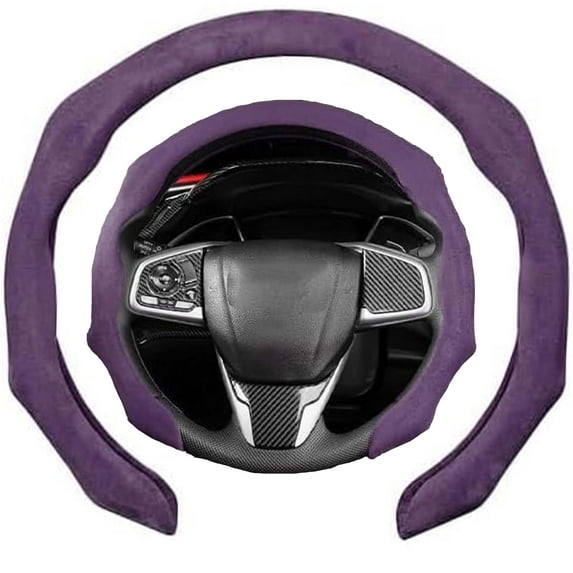 Superever Steering Wheel Cover,Suede Sport Vehicle Steer Wheel Protector Fitting ,for Most Cars, Easy Install