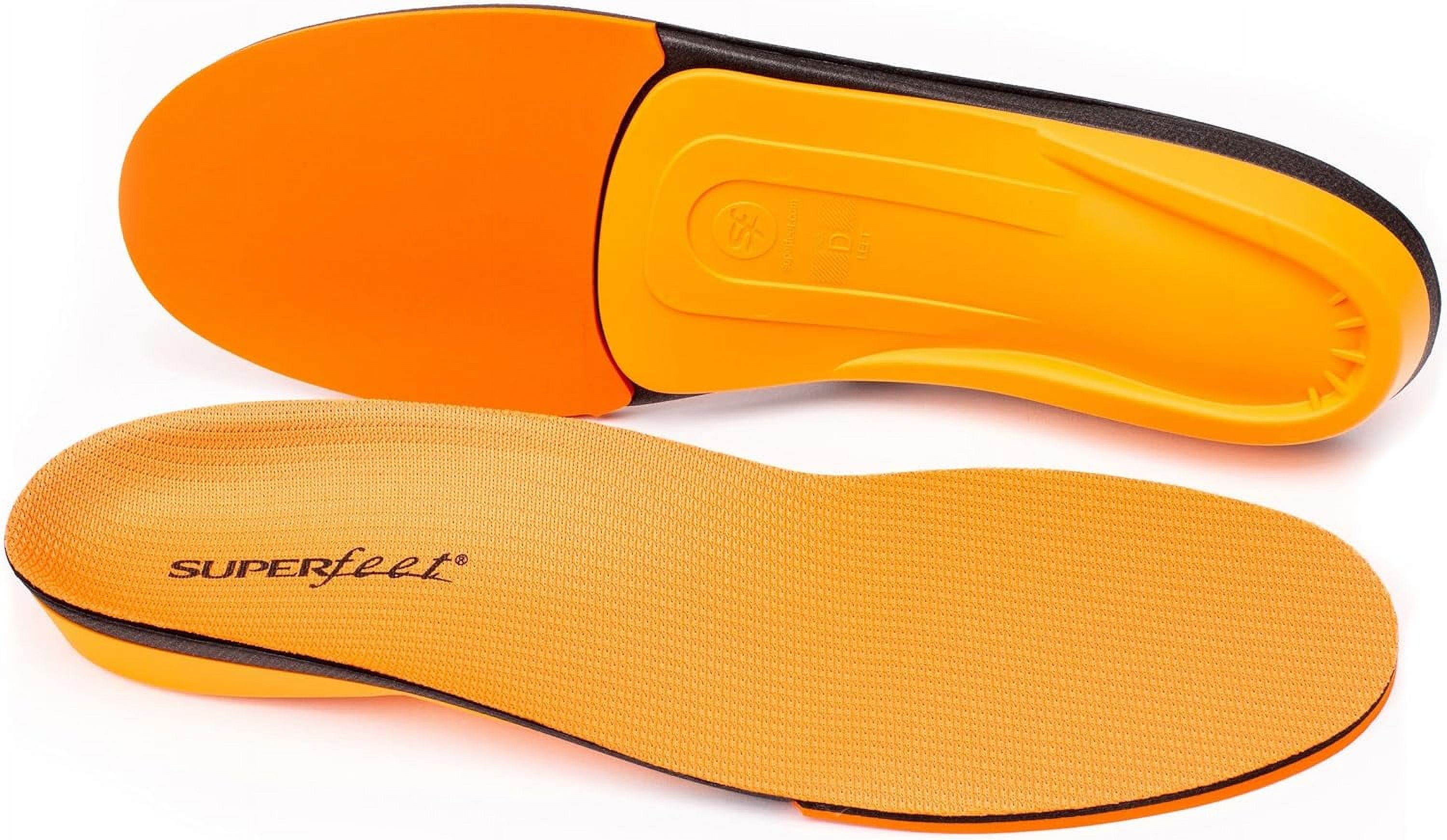 Superfeet All-Purpose High Impact Support Insoles (Orange) - Trim-To-Fit  Orthotic Arch Support Shoe Inserts - Professional Grade - Men 13.5-15