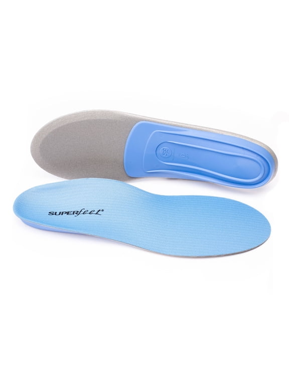 All-Purpose Support Medium Arch Insoles (Blue) - Trim-To-Fit Orthotic Shoe Inserts - Professional Grade - Men 9.5-11 / Women 10.5-12