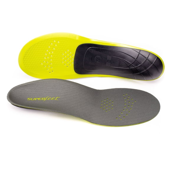 Superfeet Run Support Low Arch (Carbon) - Trim-To-Fit Unisex Carbon Fiber & Foam Shoe Inserts for Tight Athletic Shoes - Professional Grade - 2.5-5 Men / 4.5-6 Women