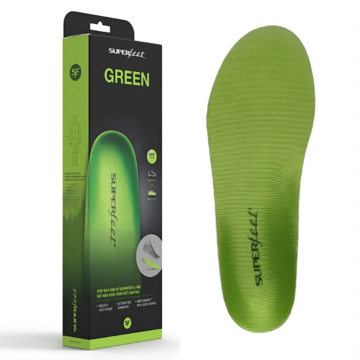 Superfeet GREEN High Arch Orthotic Support CutToFit Shoe Insoles