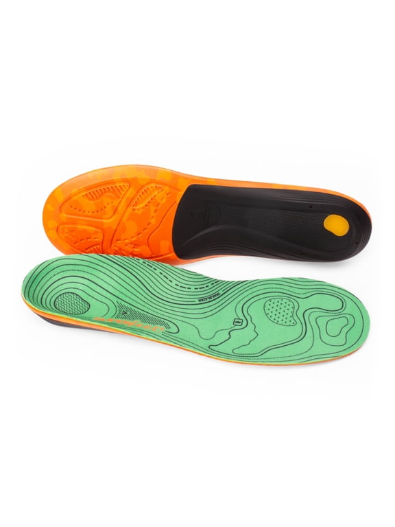 Hike Support Insoles - Trim-To-Fit Comfort Carbon Fiber Orthotic Inserts for Hiking Boots or Shoes - Professional Grade - 9.5-11 Men, 10.5-12 Women