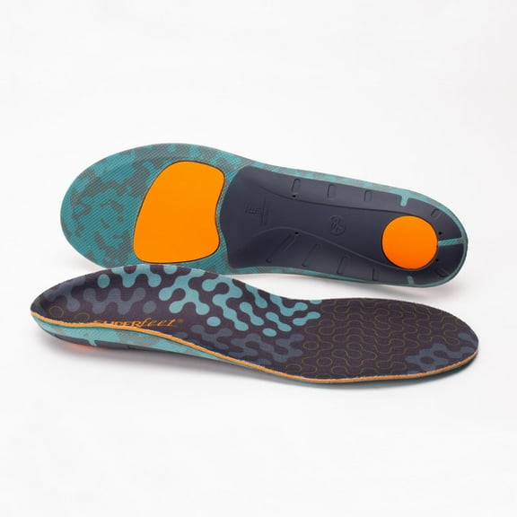 Superfeet Run Cushion High Arch Insoles - High Arch Support - Trim-To-Fit Inserts for Running Shoes - Professional Grade - 9.5-11 Men / 10.5-12 Women