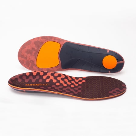 Superfeet Run Cushion Low Arch Insoles - Low Arch Support - Trim-To-Fit Inserts for Running Shoes - Professional Grade - 9.5-11 Men / 10.5-12 Women