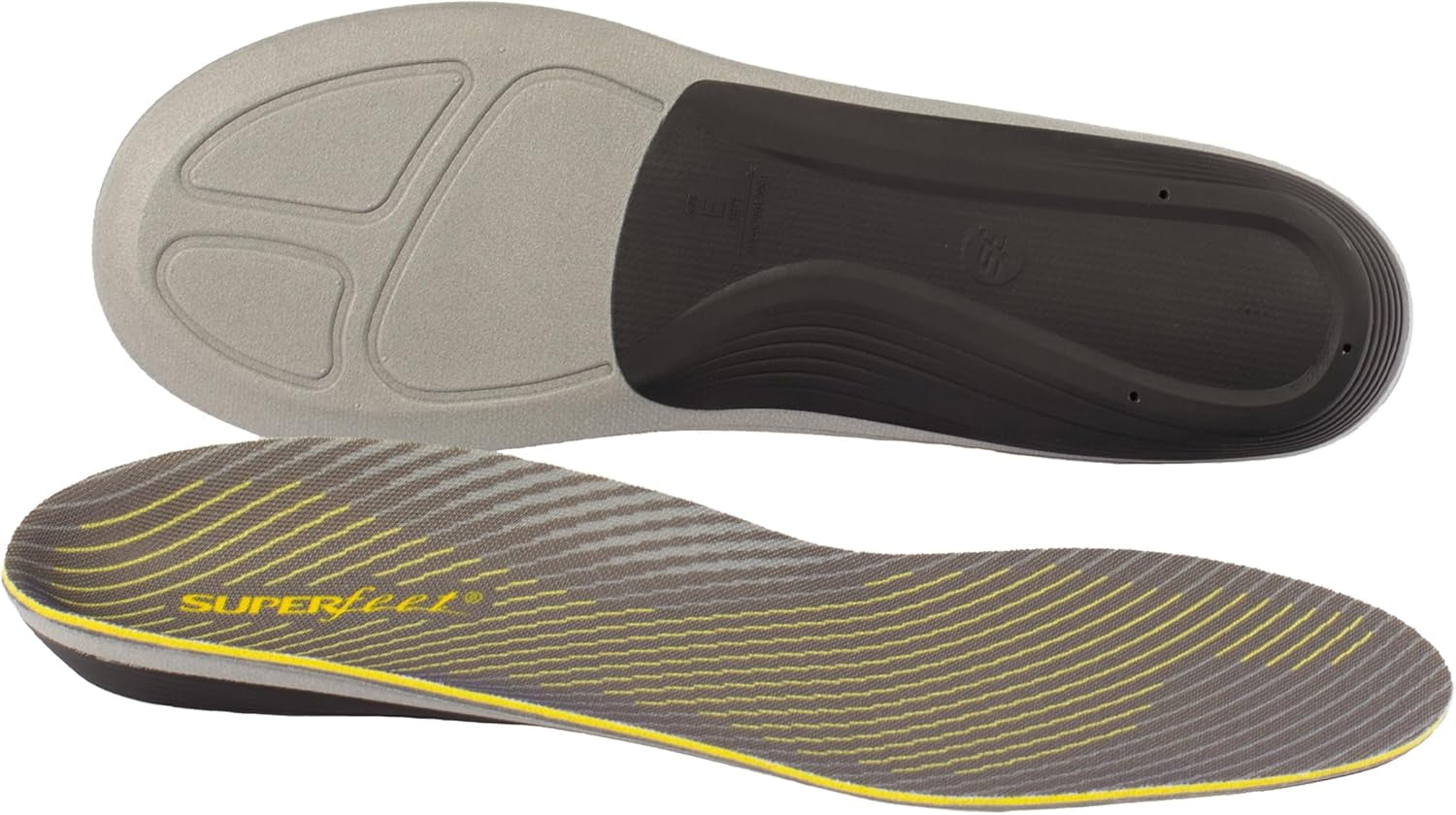 Superfeet Run Support Low Arch (V2) Insoles Trim-to-Fit Carbon