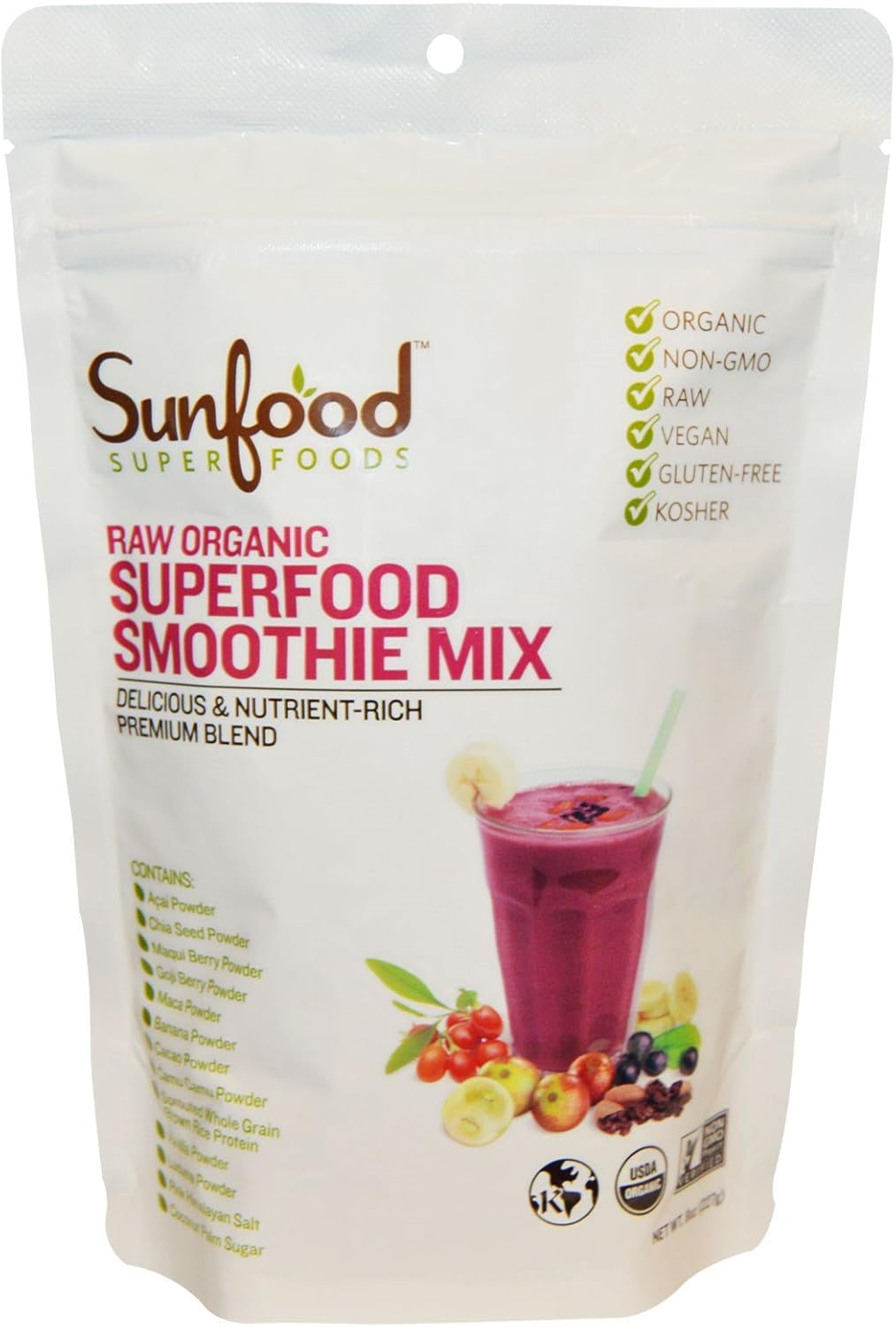 Superfood Organic Smoothie Mix Natural PlantBased Protein, 13