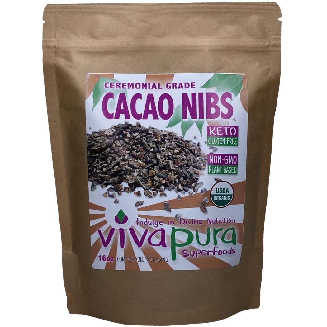 Superfoods Organic Cacao Nibs, 16 oz, , Vegan, Keto, Ceremonial Grade