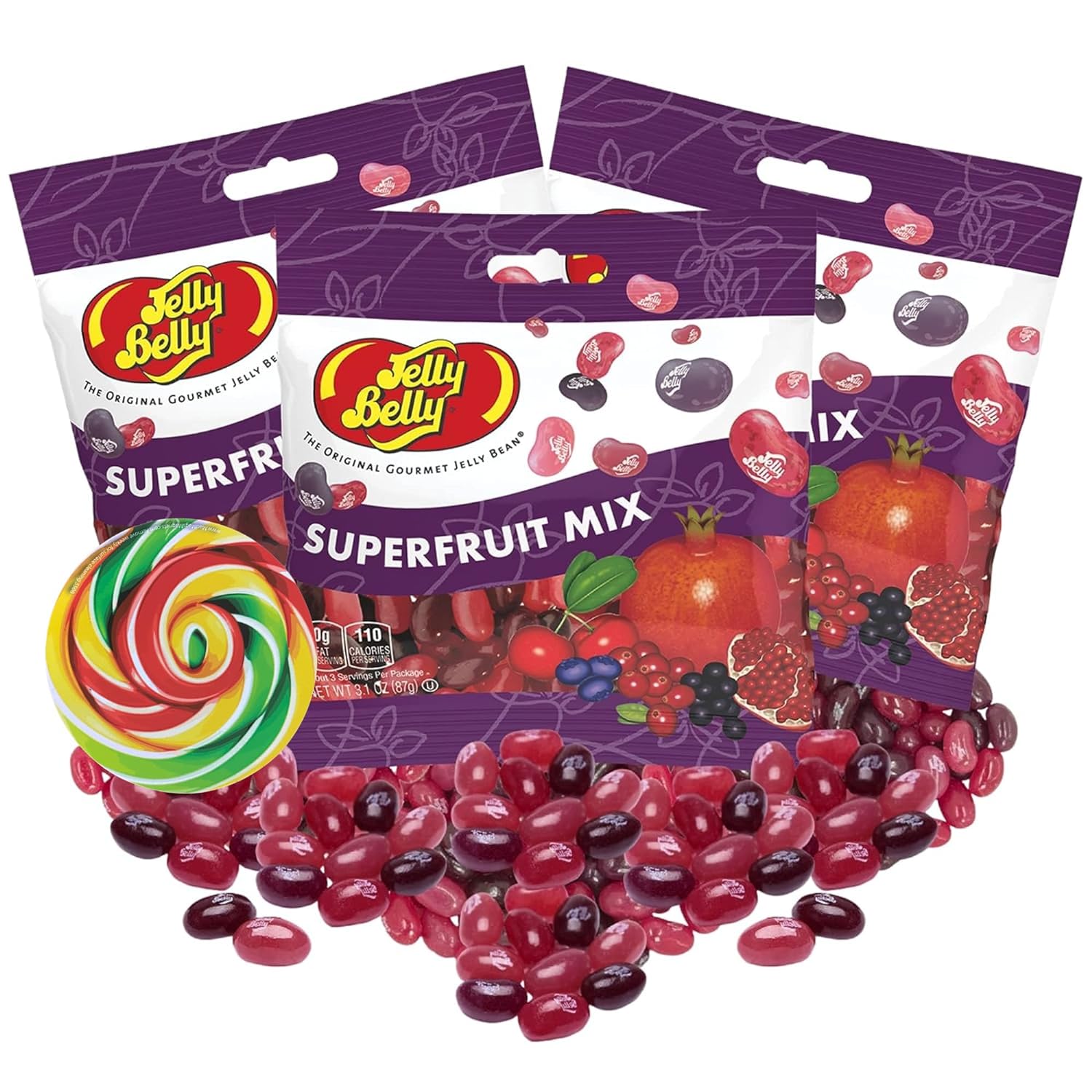 Superfruit Mix Jelly Beans Individual Packs, Blueberry, Acai, Cranberry