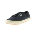 thumbnail image 1 of Superga 2750 Cotu Classic White Navy Canvas Lace Up Rounded Toe Tennis Sneaker, 1 of 5