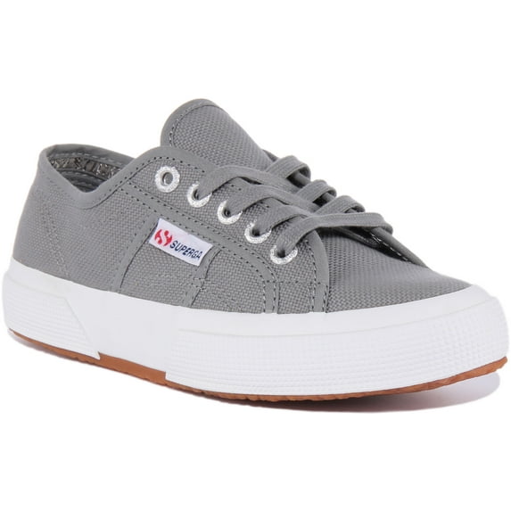 Superga 2750 Cotu Women's Classic Lace Up Canvas Sneakers In Grey Size 8.5M/10F