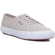 SUPERGA 2750 EFGLU Men's Lace Up Leather Sneakers In Grey Size 10.5