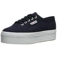 thumbnail image 1 of Superga 2790 Low-Top Sneakers Navy Blue White Platform Wedge Lace Up Sneaker (6.5), 1 of 8