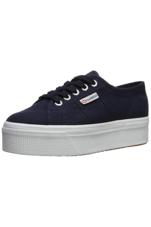 2790 Low-Top Sneakers Navy Blue White Platform Wedge Lace Up Sneaker (6)