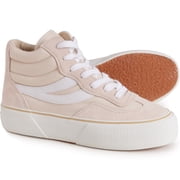 Superga 3141 Revolley Mid Platform Sneakers, Beige and White - Women Size 5