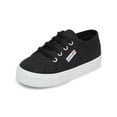 thumbnail image 1 of Superga COTJ Classic Lace-Up Low Top Rounded Toe Chunky Heel Sneakers BLK/WHTE (BLACK / WHITE, 23), 1 of 5