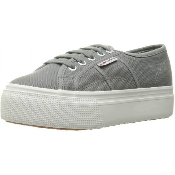 Superga Unisex Low-Top Platform Lace Up Tennis Shoes Sneakers Sage Grey (Grey Sage, 7.5)