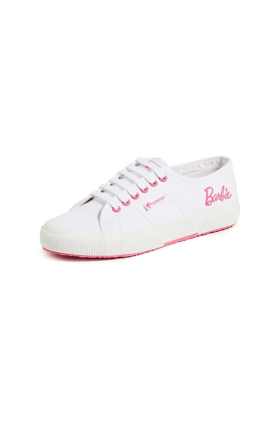 Women's 2750 Barbie Terry Sneakers, White/Pink, 7 Medium US