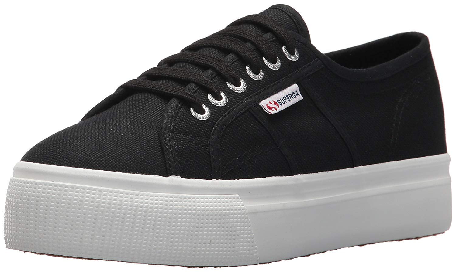 Womens 2790a linea up and cheap down platform sneakers in white canvas