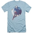 thumbnail image 1 of Supergirl Cloudy Circle Adult 30/1 T-Shirt Light Blue, 1 of 1