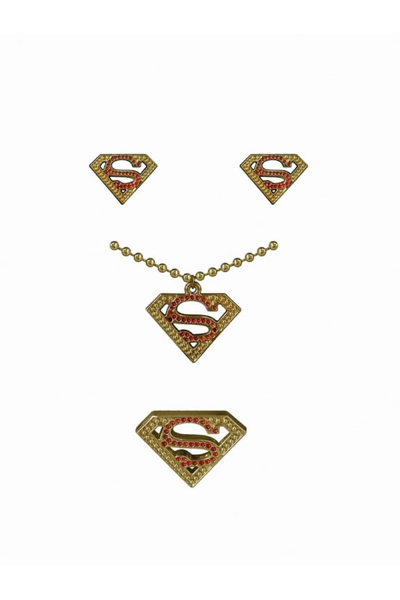 Supergirl Four-Piece Jewelry Set By  Rubie's Costume.