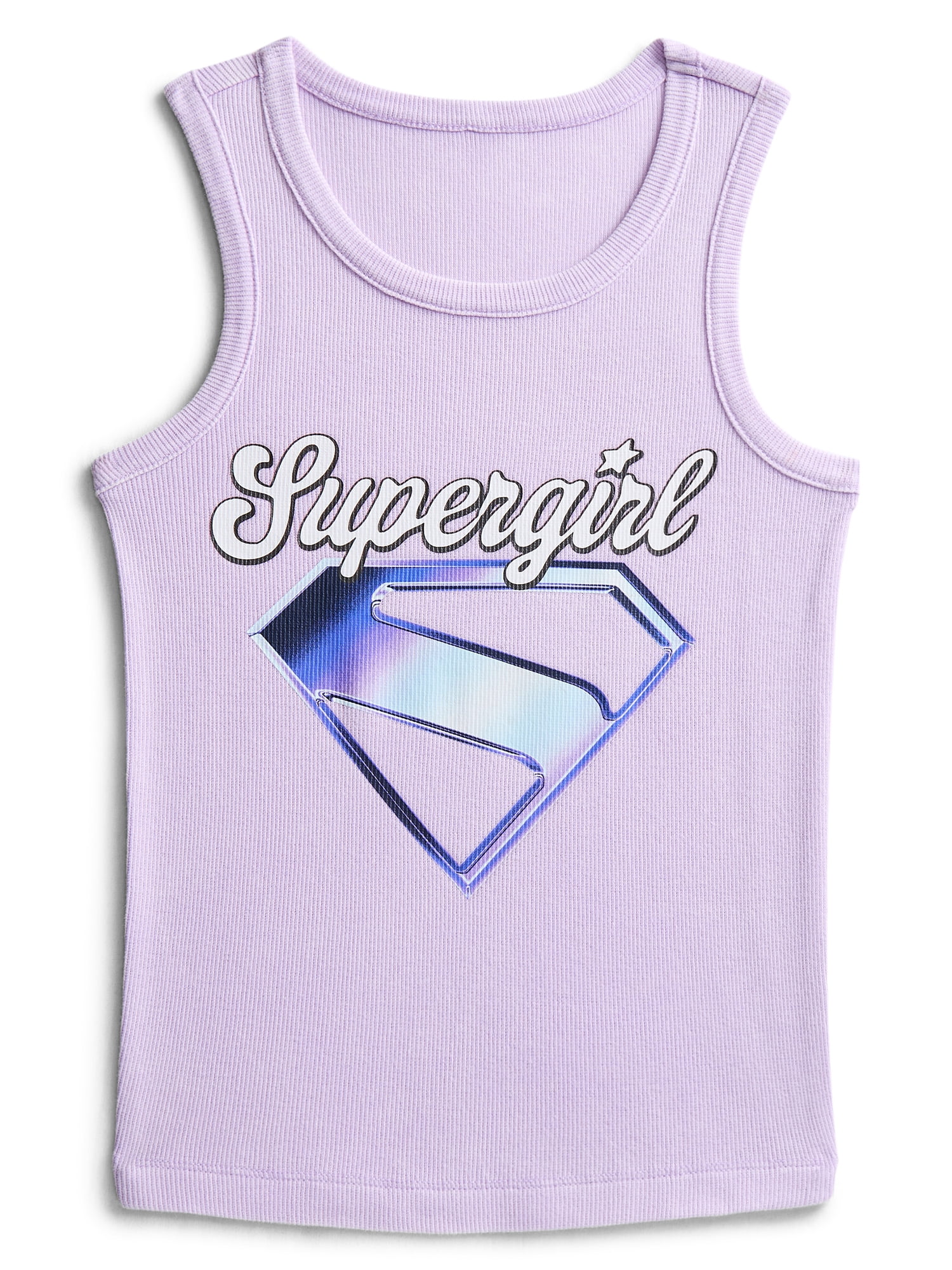Supergirl Girls Mineral Wash Graphic Tank Top, Crest, Sizes 4-16