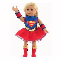 Supergirl Halloween Costume Outfit for 18inch Dolls | American Fashion World