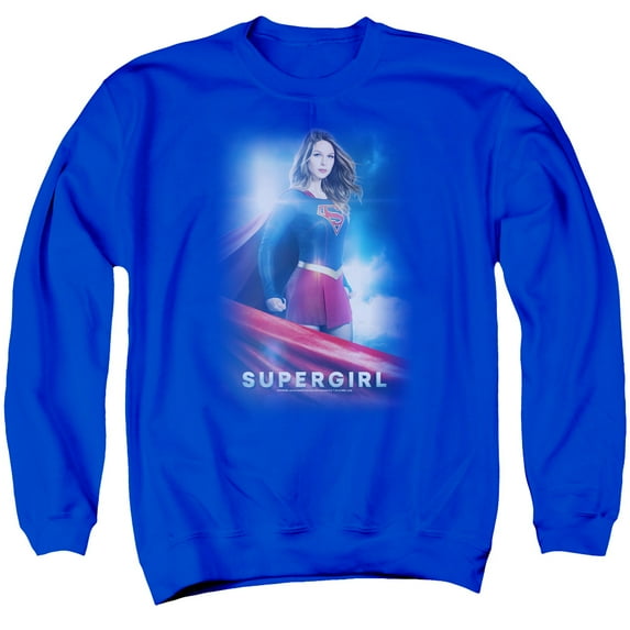 Supergirl Kara Zor El Adult Crewneck Sweatshirt Royal Blue