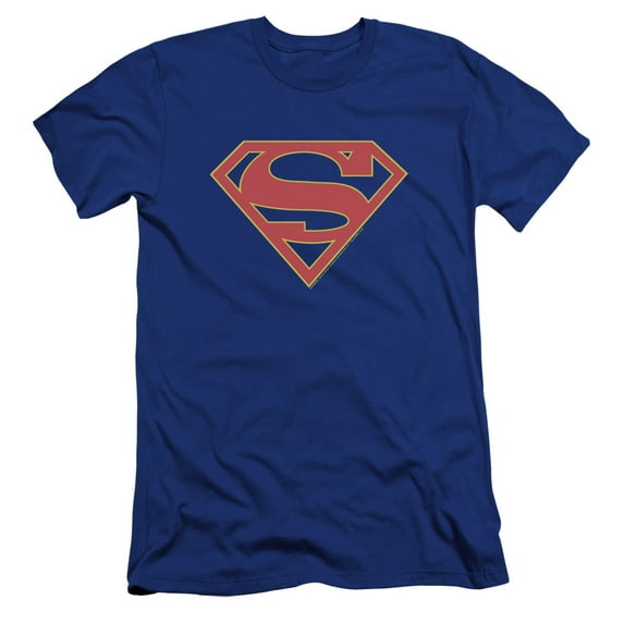 Supergirl Logo Premium Adult Slim Fit 30/1 T-Shirt Royal Blue