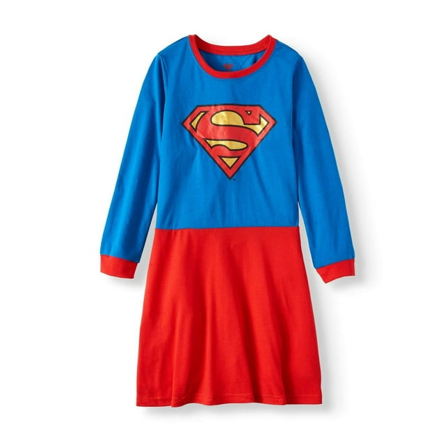 Supergirl Long Sleeve Nightgown Pajama Girl Size 6/6X
