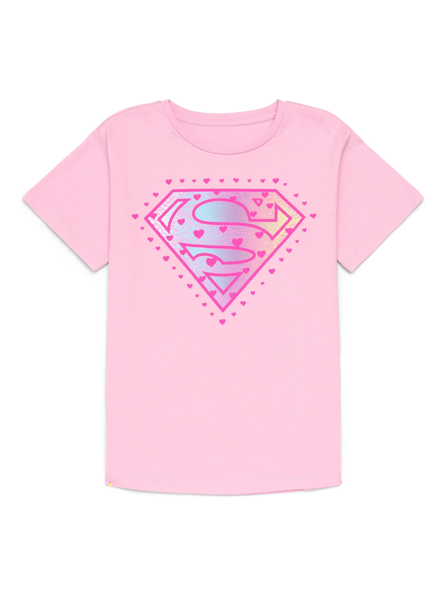 Supergirl Love Girls Short Sleeve Graphic T-Shirt, Sizes 4-16