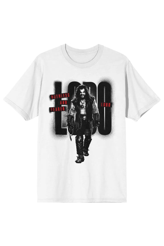 Supergirl Movie (2026) Lobo Ruthless And Feared Character Art Men’s White Crew Neck Short Sleeve T-shirt - Medium