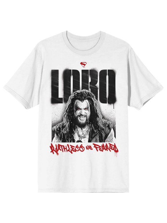 Supergirl Movie (2026) Lobo Ruthless And Feared Graffiti Men's White Crew Neck Short Sleeve T-shirt - XS