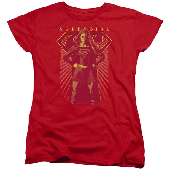 Supergirl Ready Set Women's T-Shirt Red