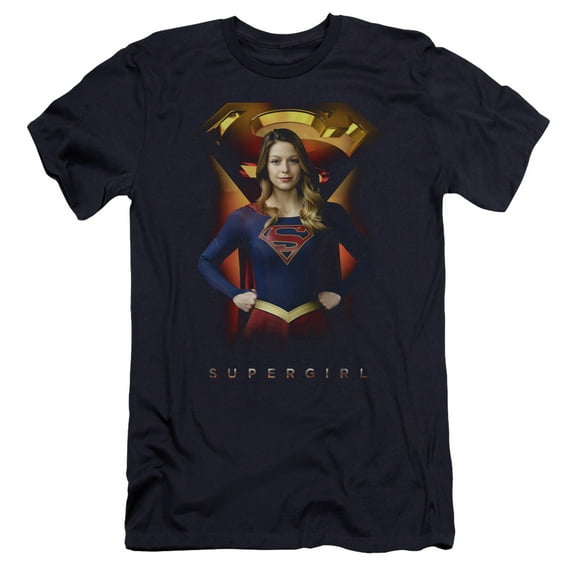 Supergirl - Standing Symbol - Premium Slim Fit Short Sleeve Shirt - Large