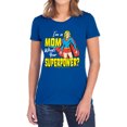 thumbnail image 1 of Supergirl Supergirl Mother's Day Superpower Women's T Shirt, Royal, X-Large, 1 of 5