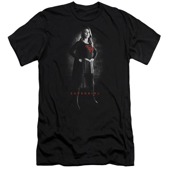 Supergirl - Supergirl Noir - Premium Slim Fit Short Sleeve Shirt - Large