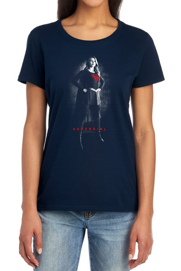 Supergirl Supergirl Noir Women's T Shirt, Navy, 2X-Large