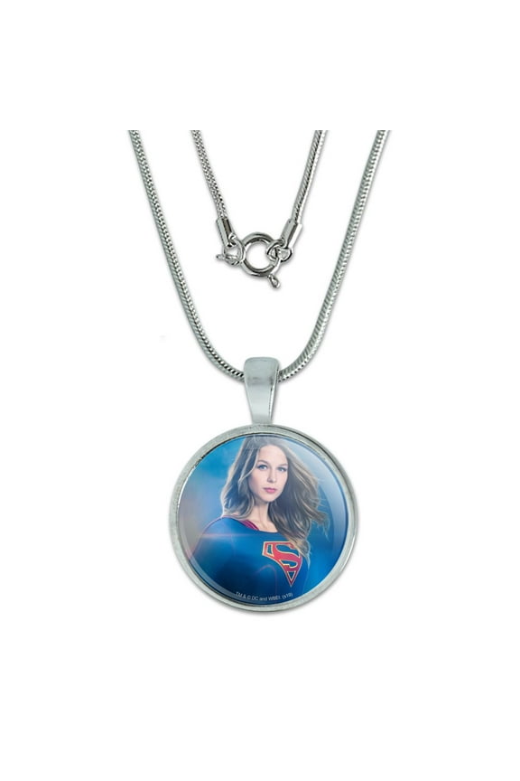 Supergirl TV Series Supergirl Character 0.75" Pendant with Sterling Silver Plated Chain
