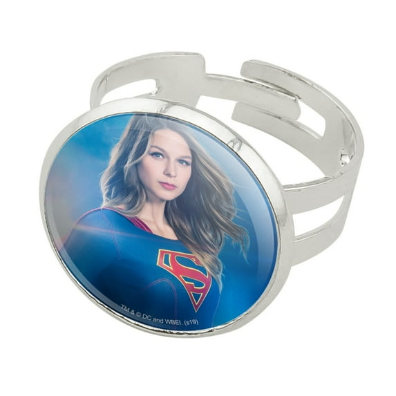 Supergirl TV Series Supergirl Character Silver Plated Adjustable Novelty Ring