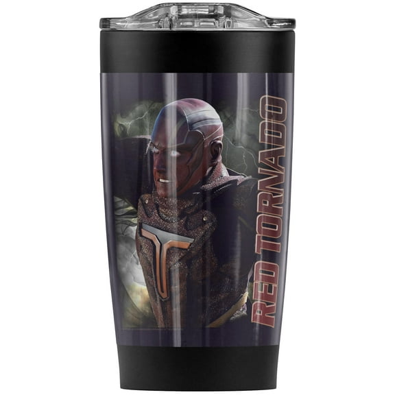 Supergirl: Tv Series/Red Tornado Stainless Steel Tumbler 20 oz Coffee Travel Mug/Cup, Vacuum Insulated & Double Wall with Leakproof Sliding Lid | Great for Hot Drinks and Cold Beverages